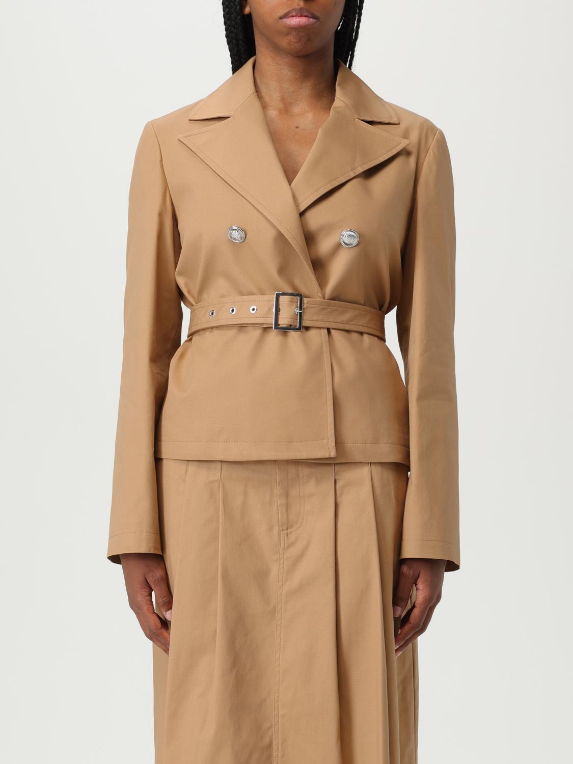 Liu •jo Liu Jo Double-breasted Beige Trench Coat With Tailored Silhouette