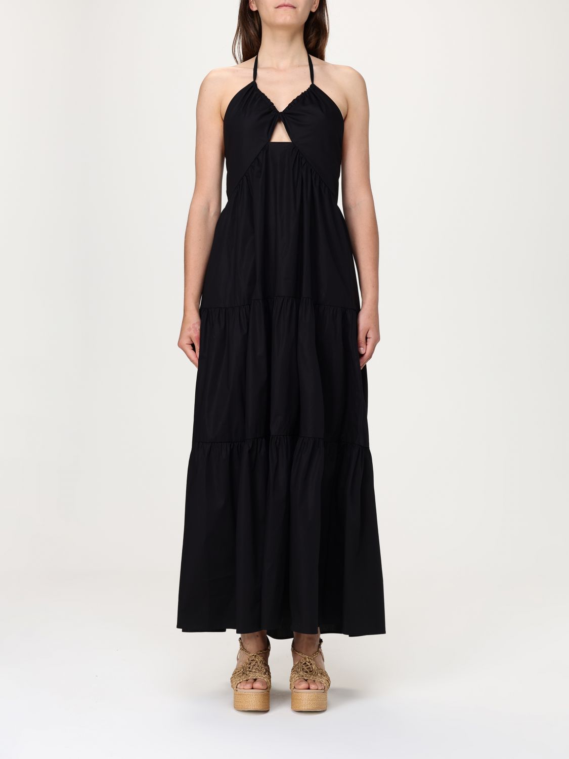 Twinset Tie-fastening Cut-out Maxi Dress