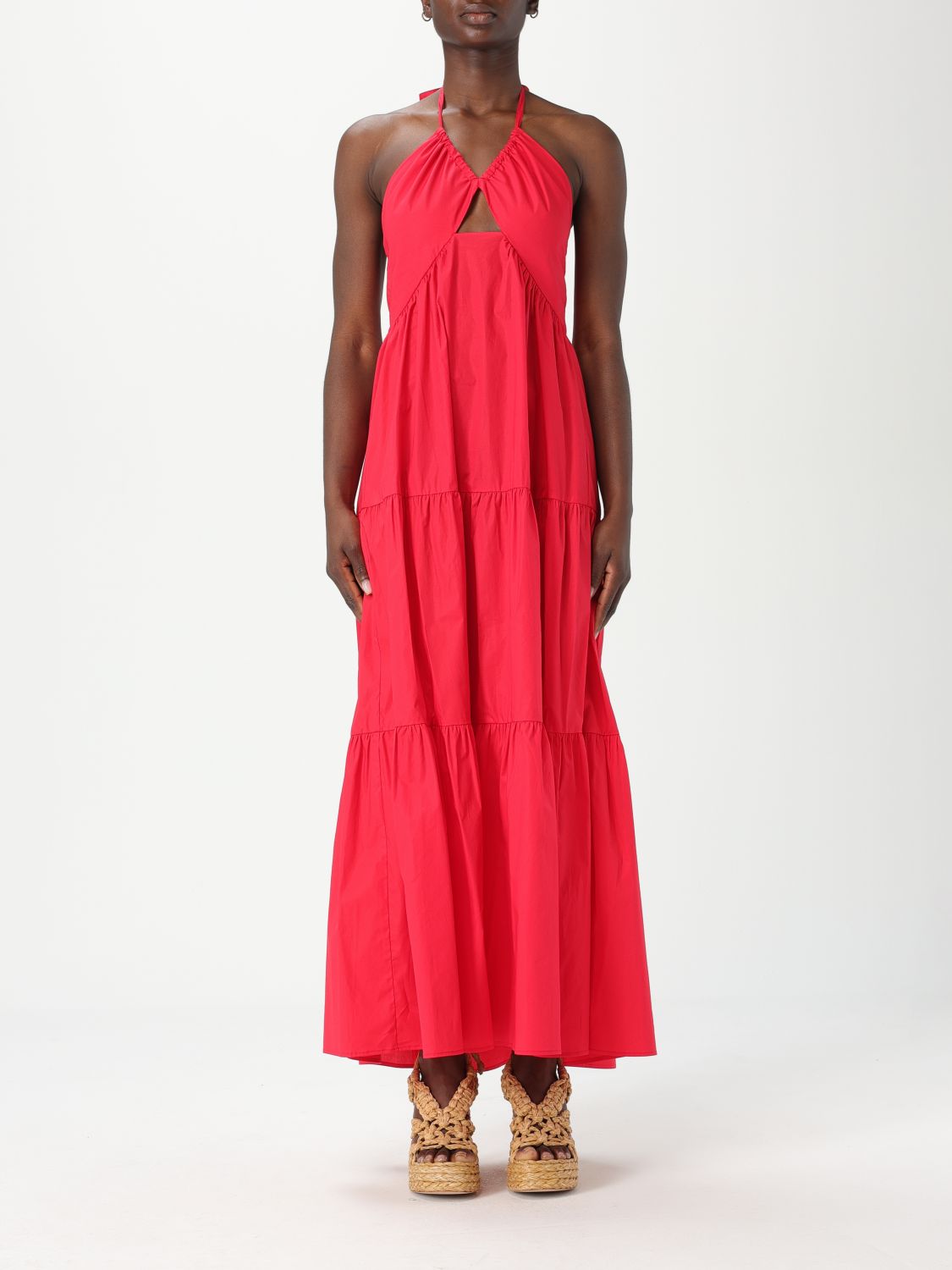 Shop Twinset Dress Woman Color Red