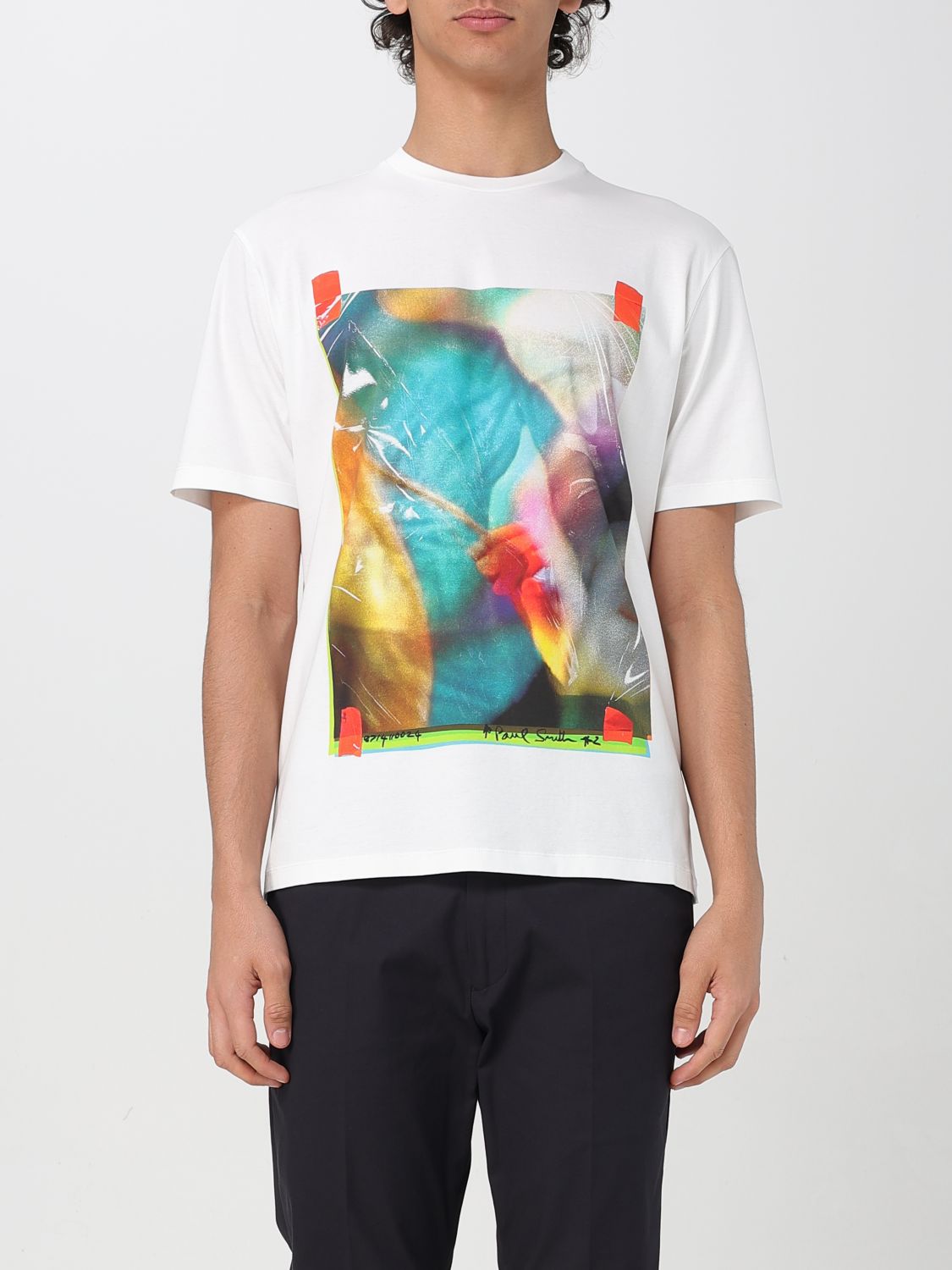Shop Paul Smith T-shirt Men Color White