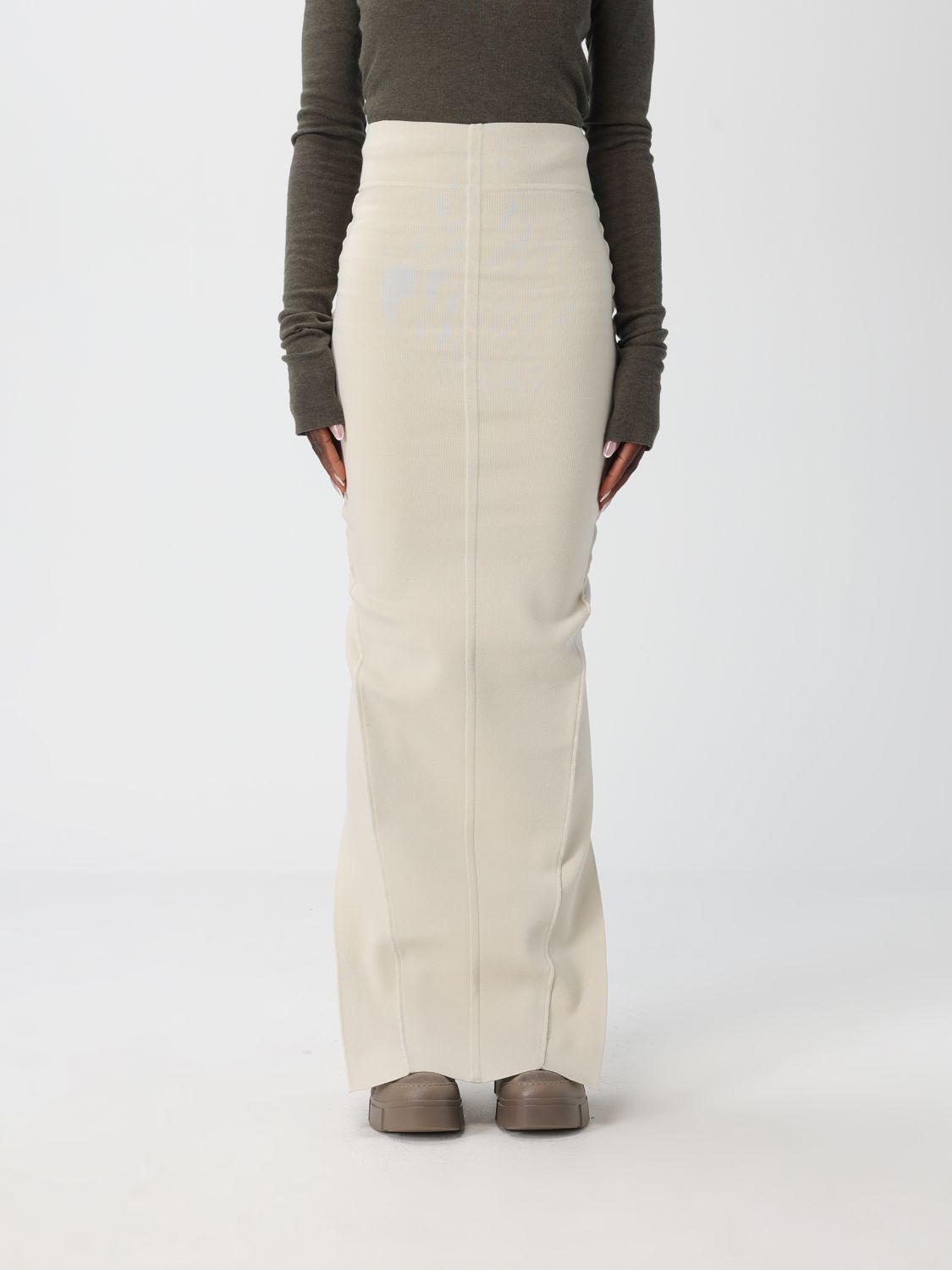 Rick Owens Edfu Maxi Skirt In Neutral