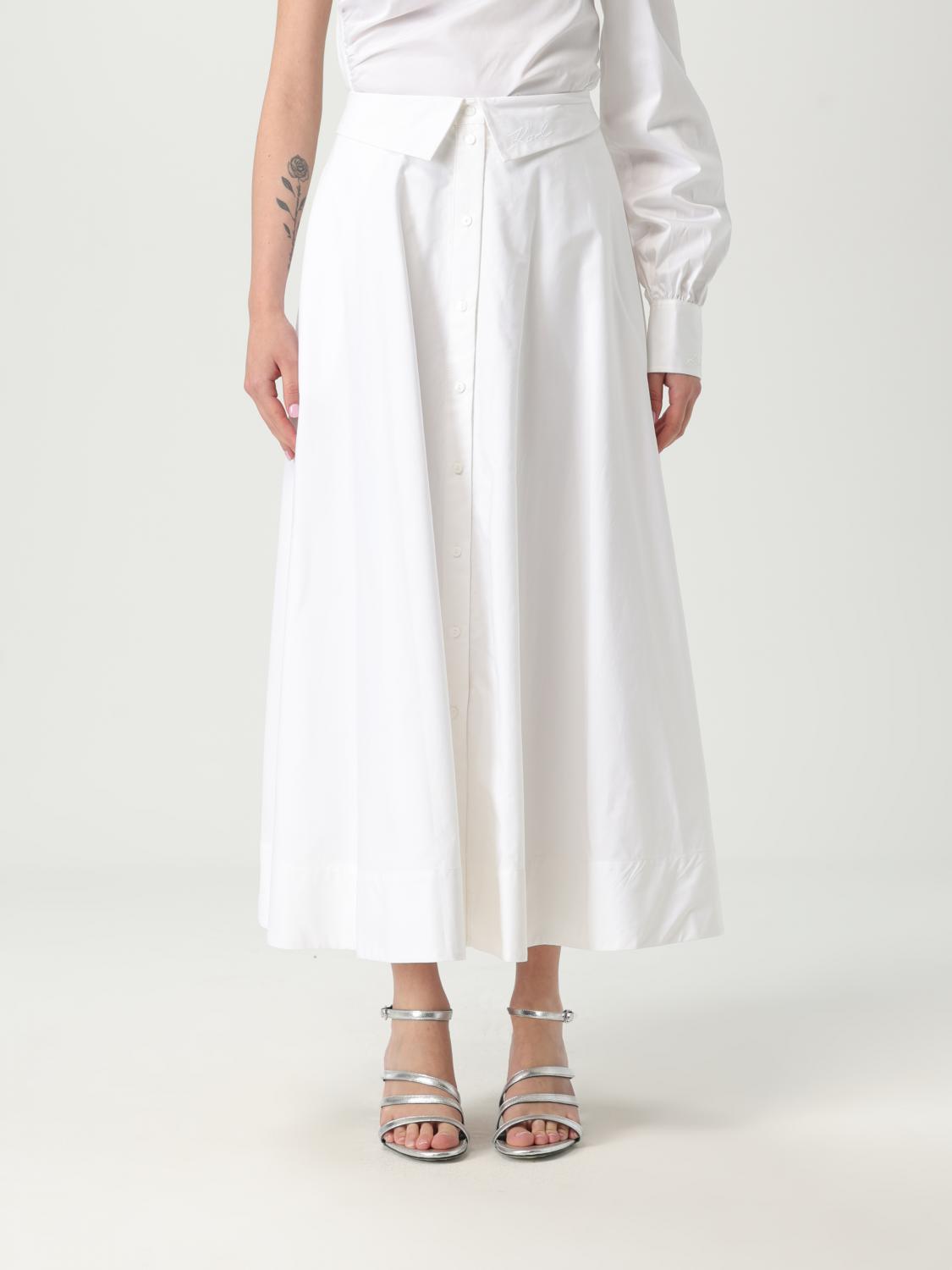 Karl Lagerfeld Gonna  Donna Colore Bianco