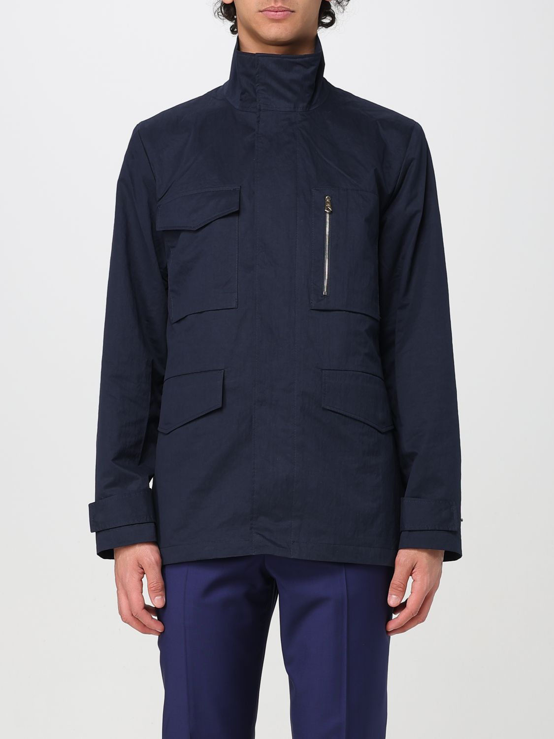 Shop Paul Smith Jacket Men Color Blue
