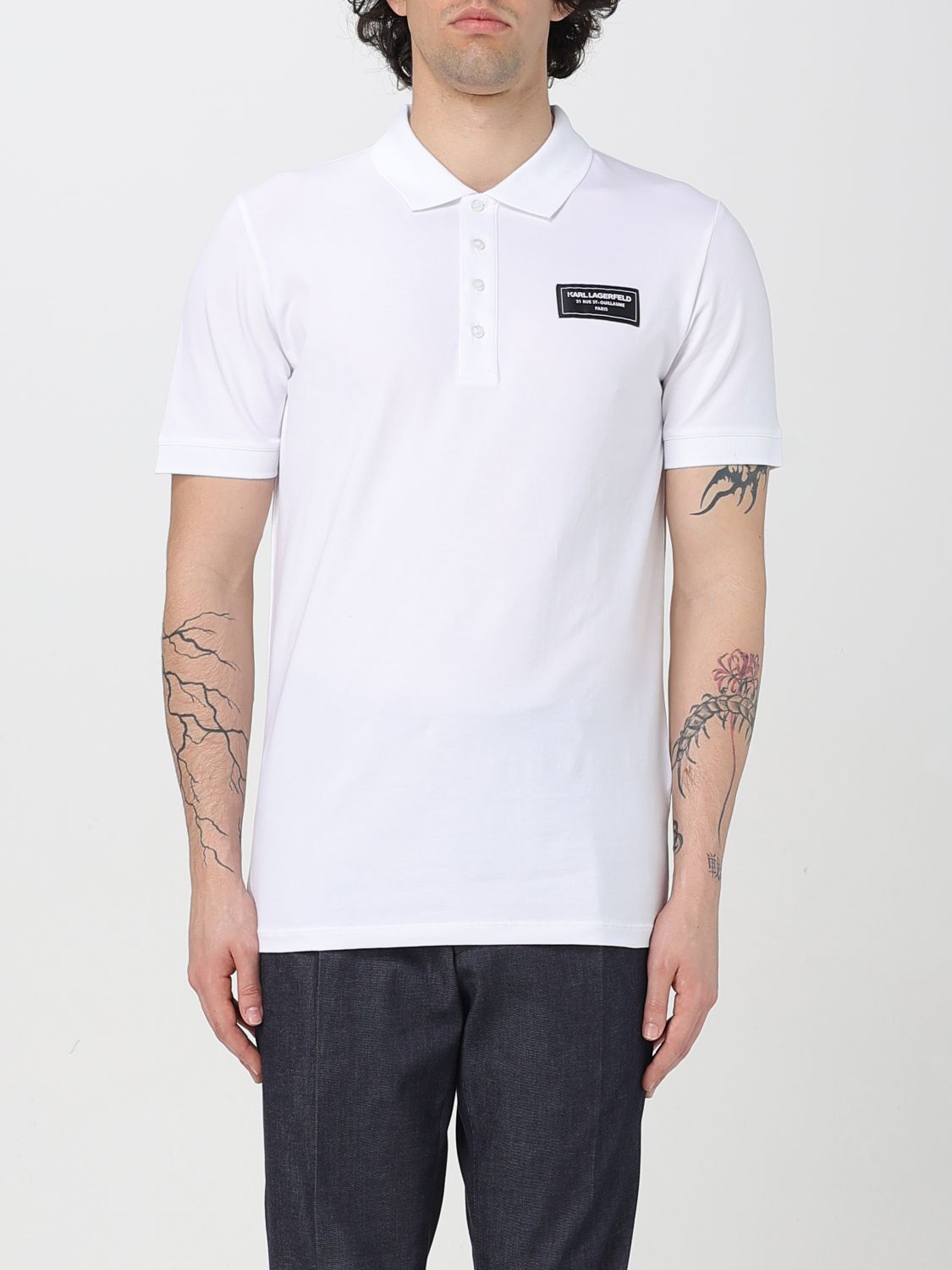 Karl Lagerfeld Polo Shirt Men Color White In White
