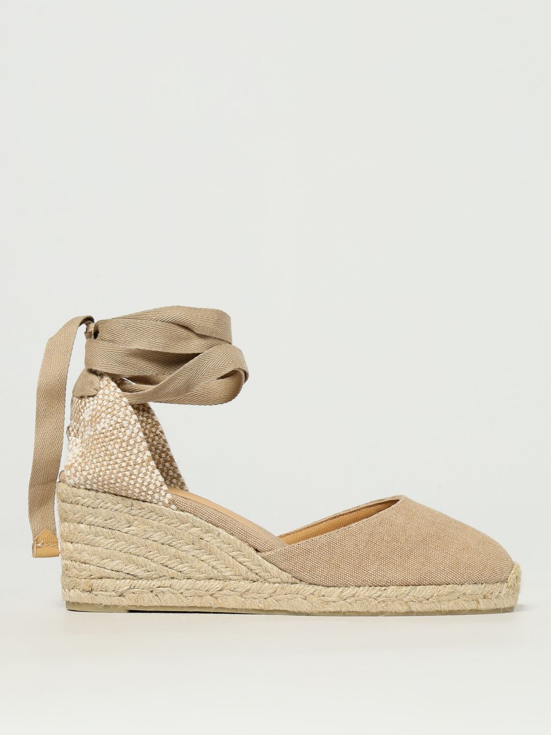Castaã±er Carina Wedged Espadrilles In Neutral