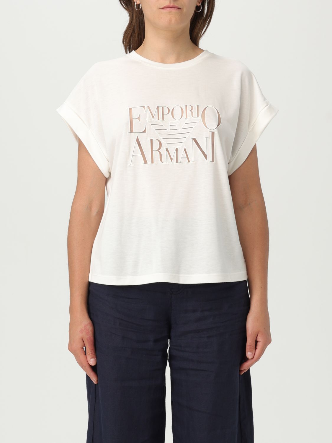 EMPORIO ARMANI T-SHIRT EMPORIO ARMANI WOMAN COLOR WHITE G91434001