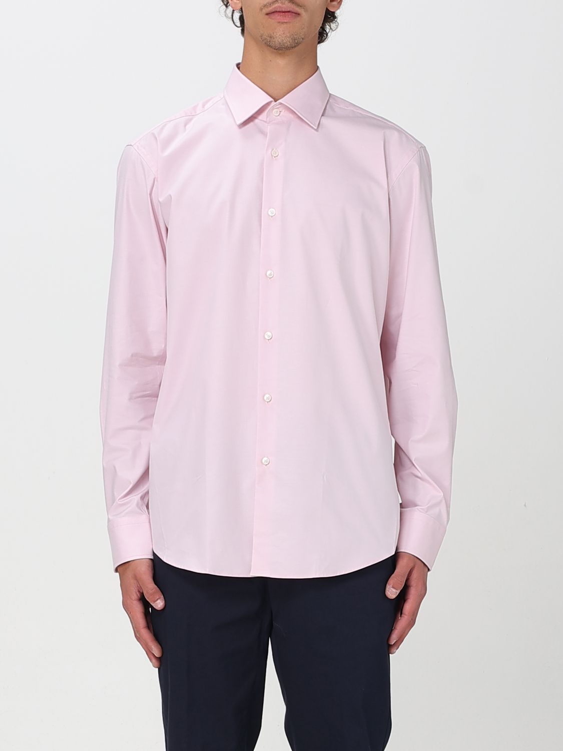 Hugo Boss Shirt Boss Men Color Pink In Pink