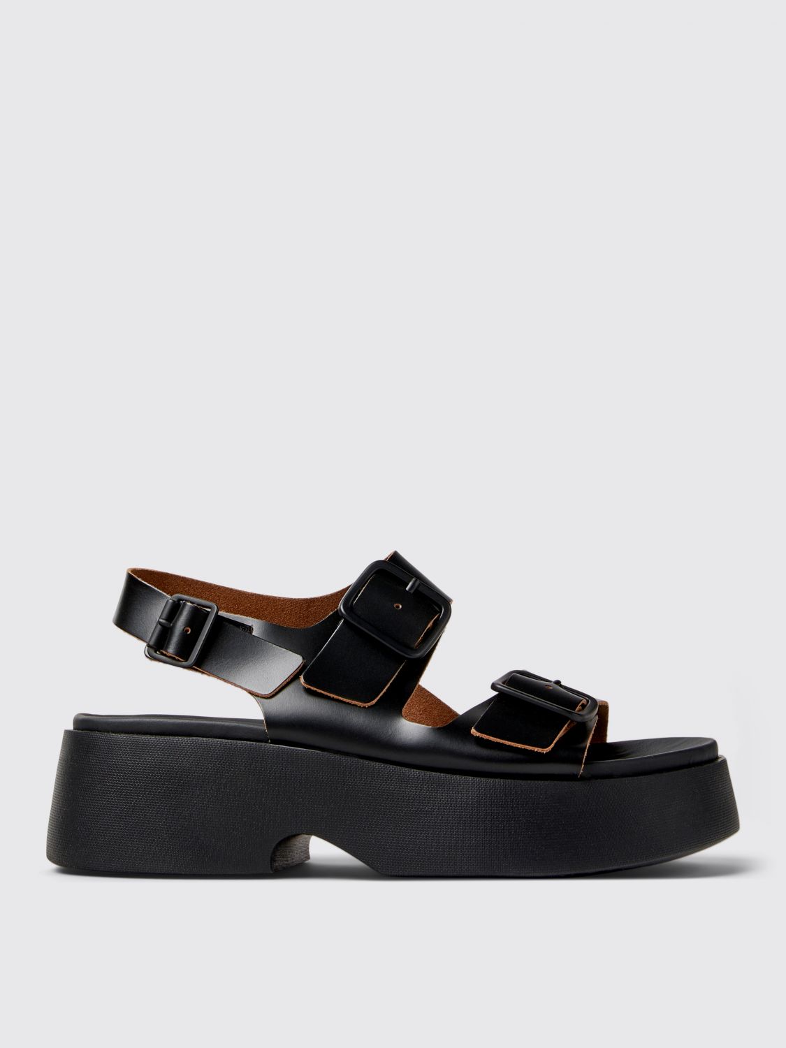 Flat Sandal Camper Woman Color Black
