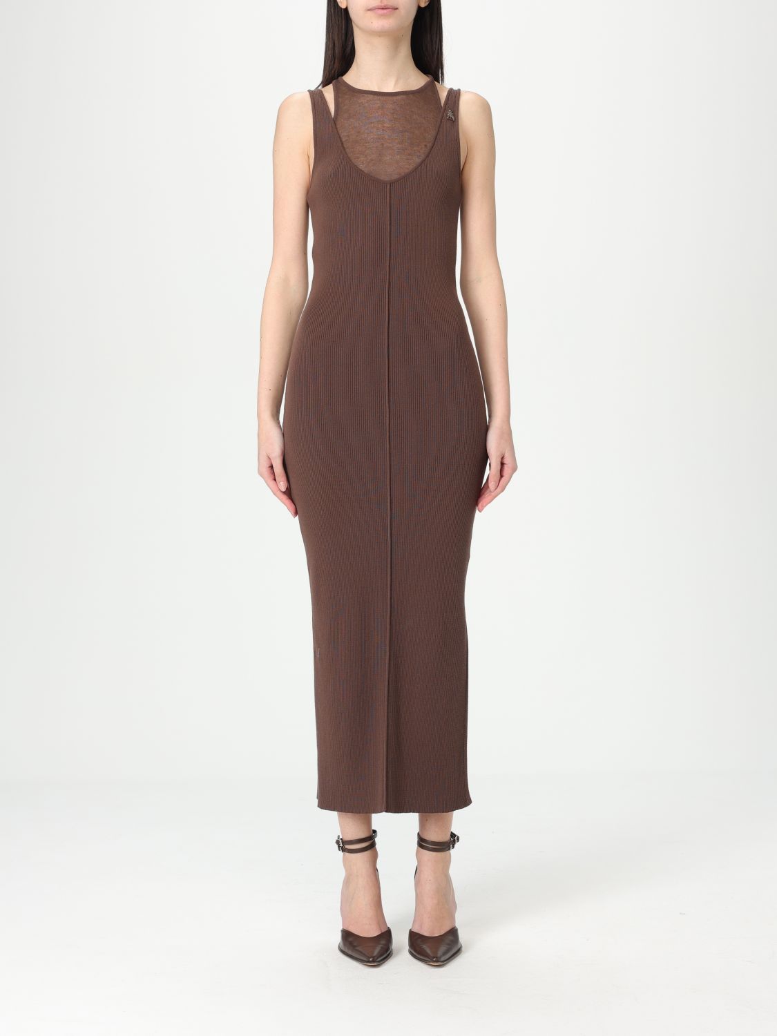 Patrizia Pepe Dress  Woman Color Brown