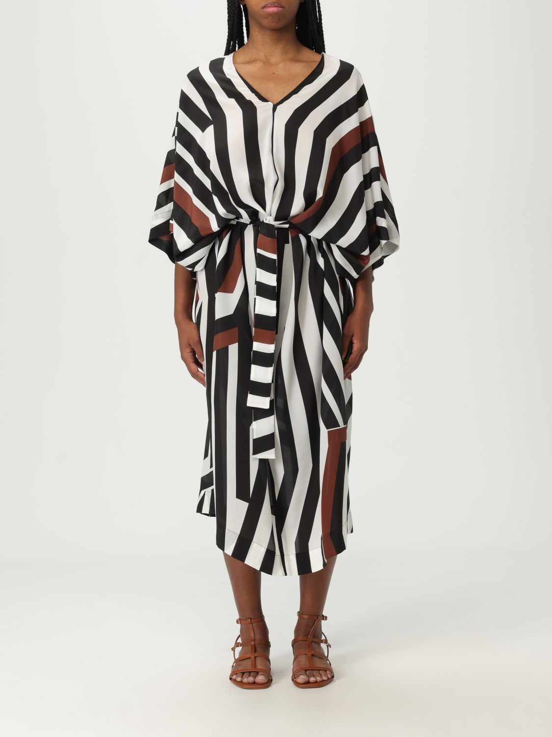 Max Mara Beakenewear Ovatte Cocoa Kaftan In Black