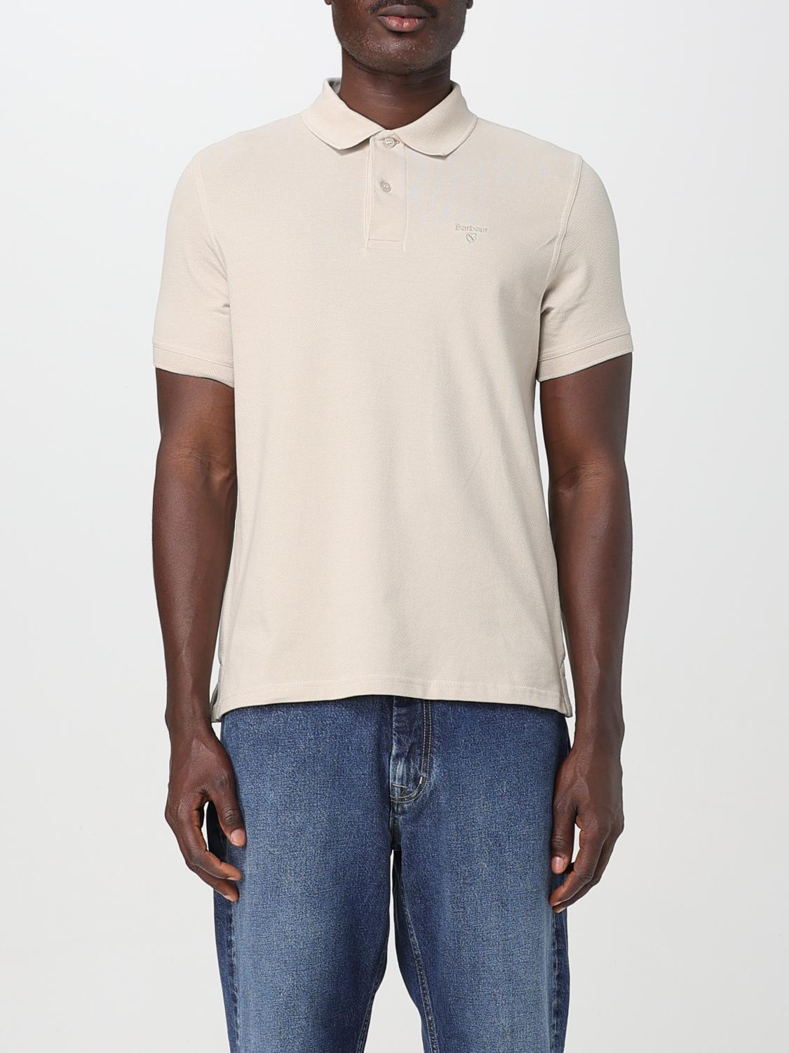 Barbour Polo Shirt Men Color Beige In Gold