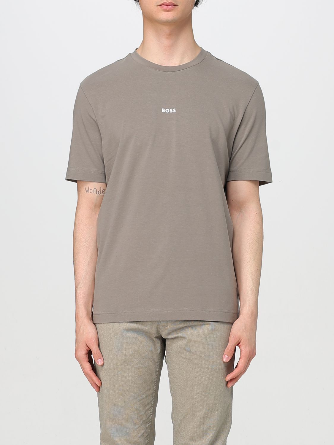 Hugo Boss T-shirt Boss Men Color Mud In Mud