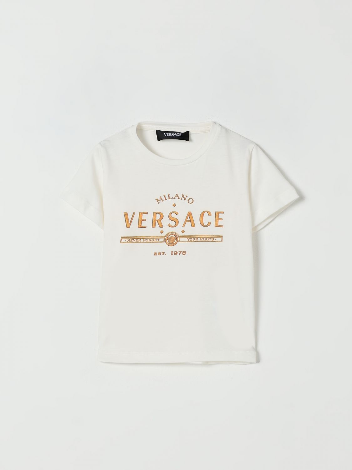 Versace T-shirt Kids Color White In Neutral