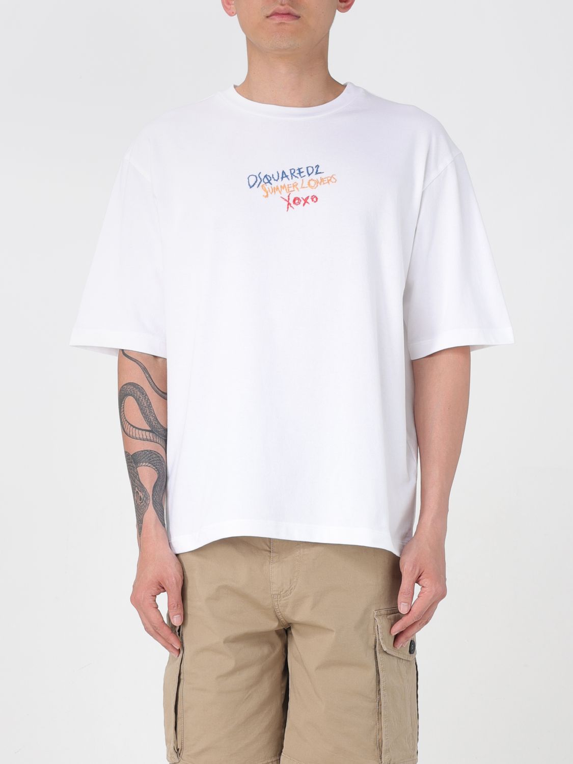 Shop Dsquared2 T-shirt Men Color White