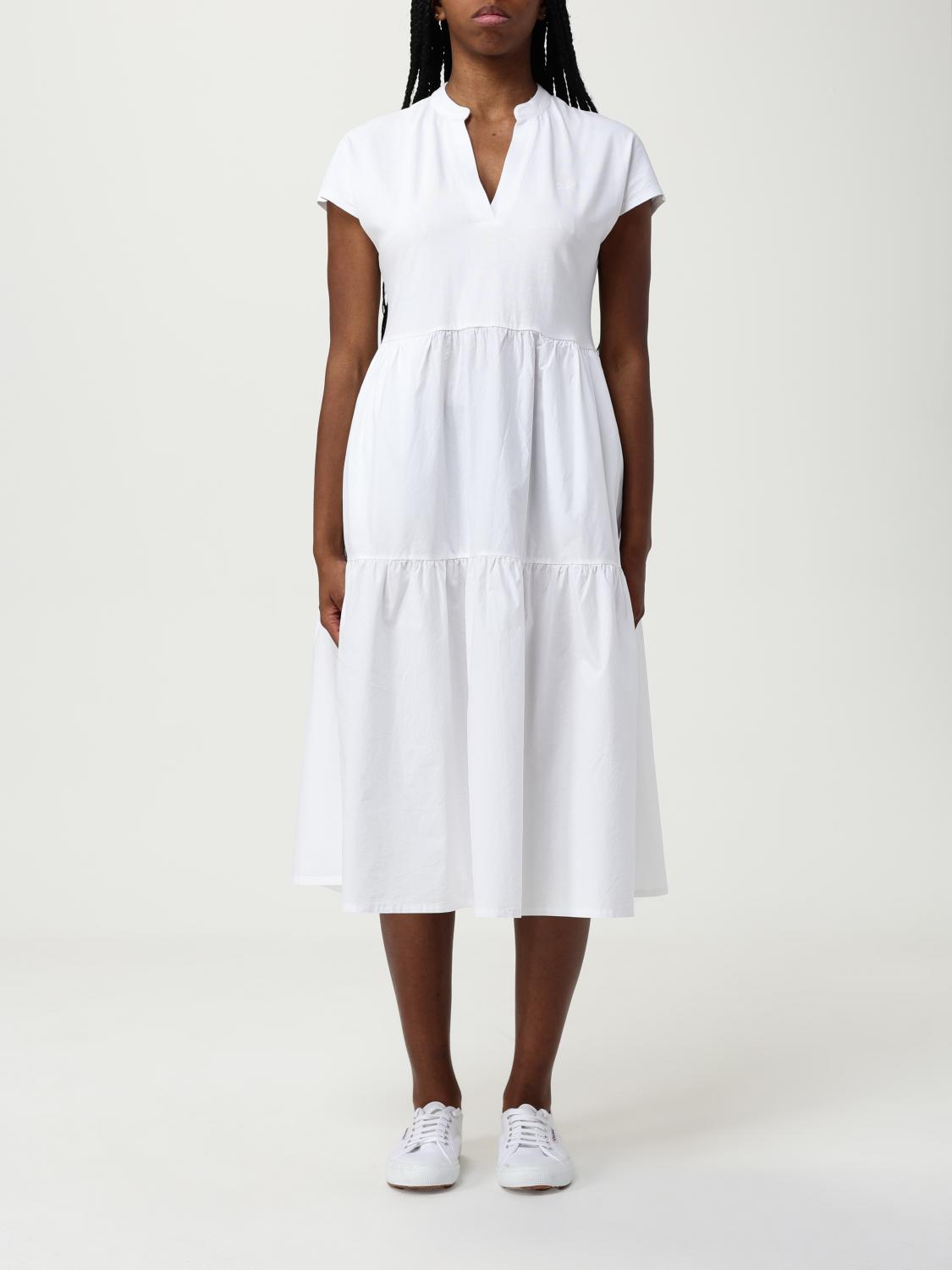 Sun68 Tiered Cap-sleeve Midi Dress