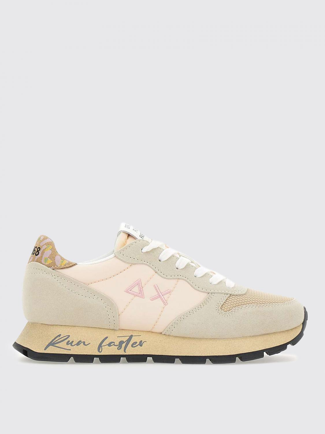 Sun 68 Panelled Running Sneakers In Pink