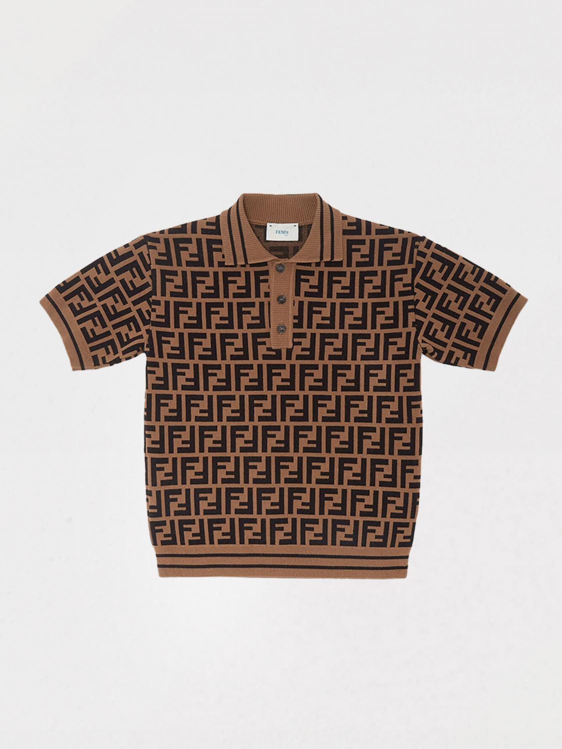 FENDI Polo Shirt Kids color Brown　FENDI ポロシャツ キッズカラー ブラウン FENDI