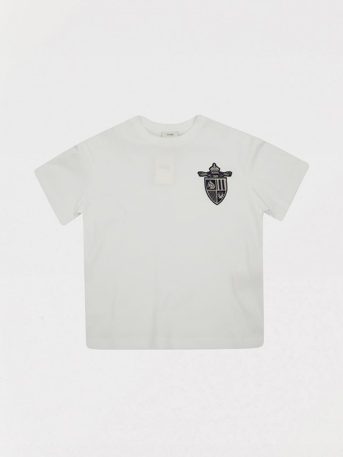 FENDI T-shirt in cotone con stemma
