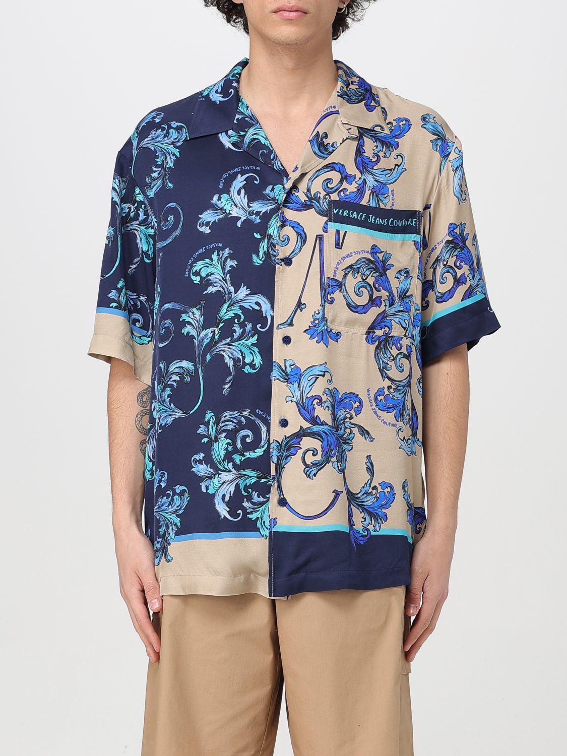 Versace Jeans Couture Shirt  Men Color Ocean