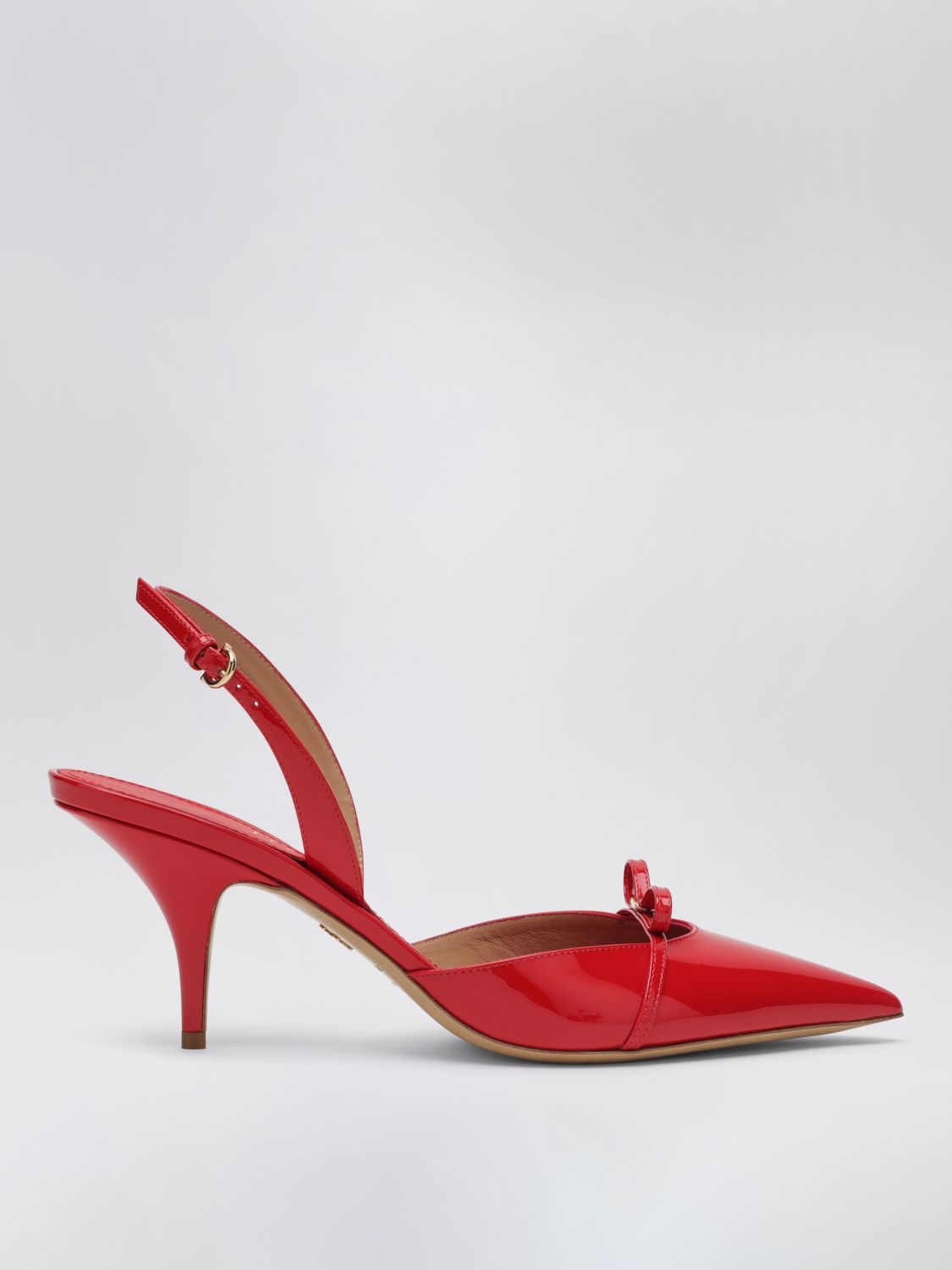 Ferragamo Gylla 70 Slingback In Flame Red In Red