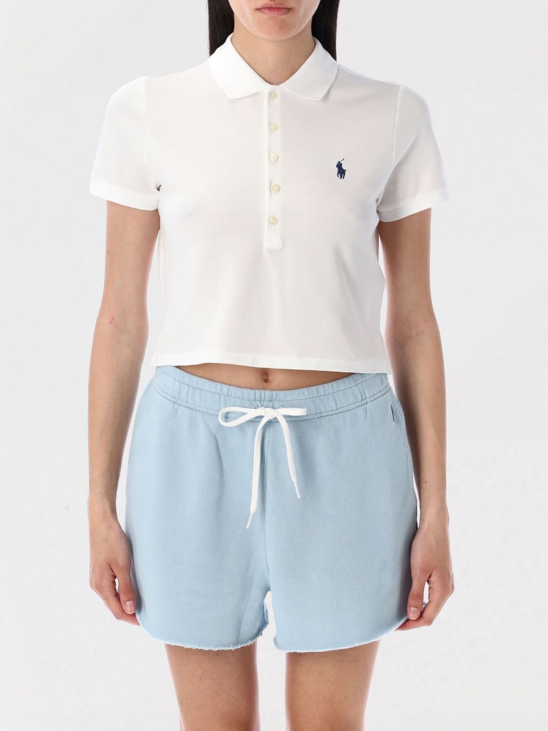 Shop Polo Ralph Lauren Polo Shirt Woman Color White