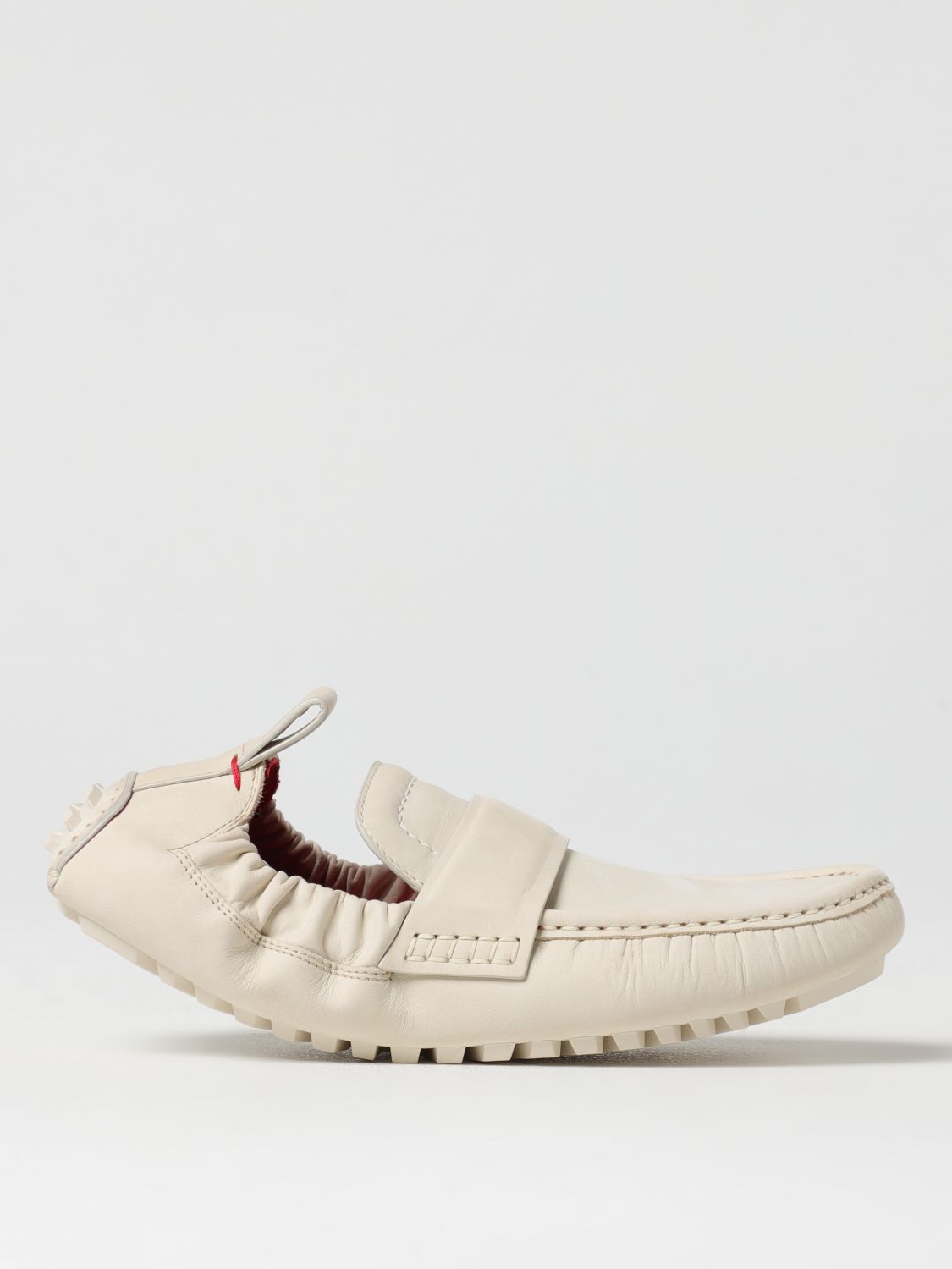 Ferrari Natural Leather Loafers In Metallic