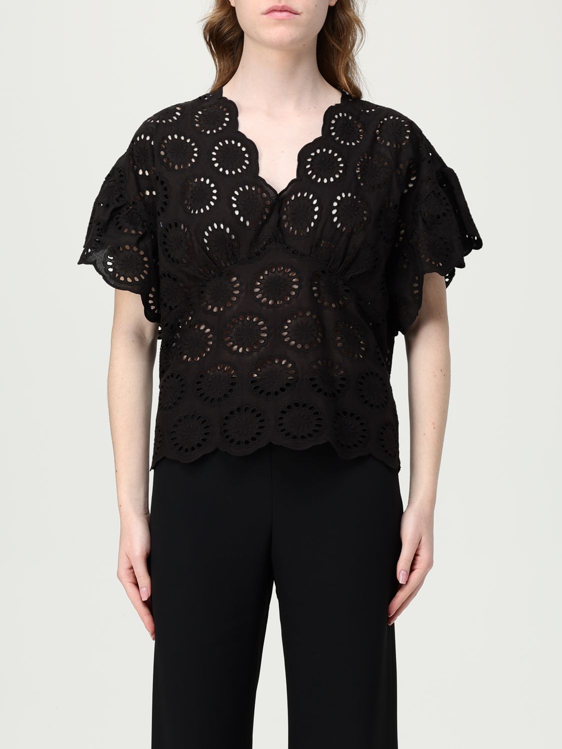 Shop Twinset Top Woman Color Black
