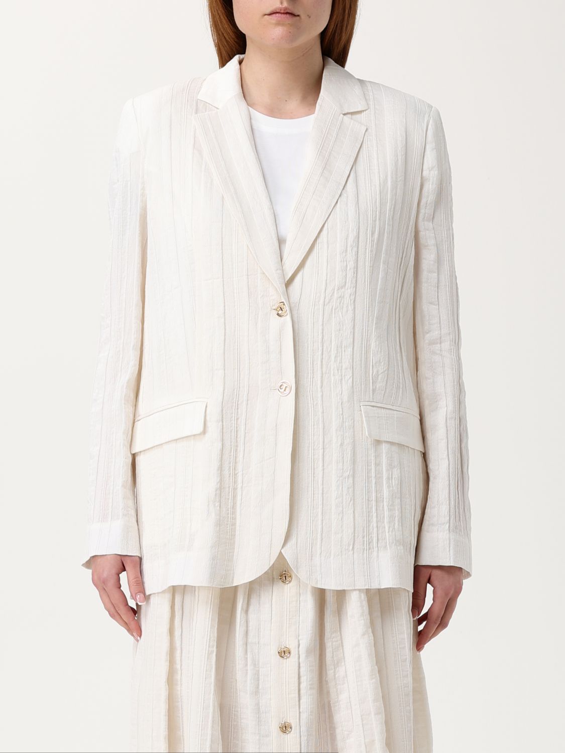 Twinset Striped Single-breasted Blazer