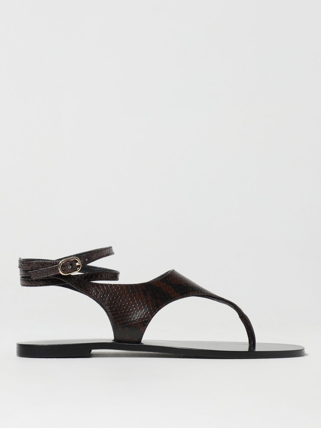 Twinset Flat Sandals  Woman Color Brown