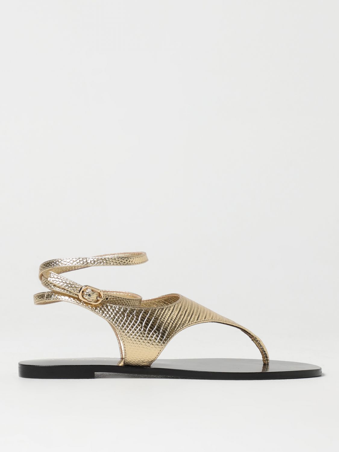 Twinset Flat Sandals  Woman Color Gold