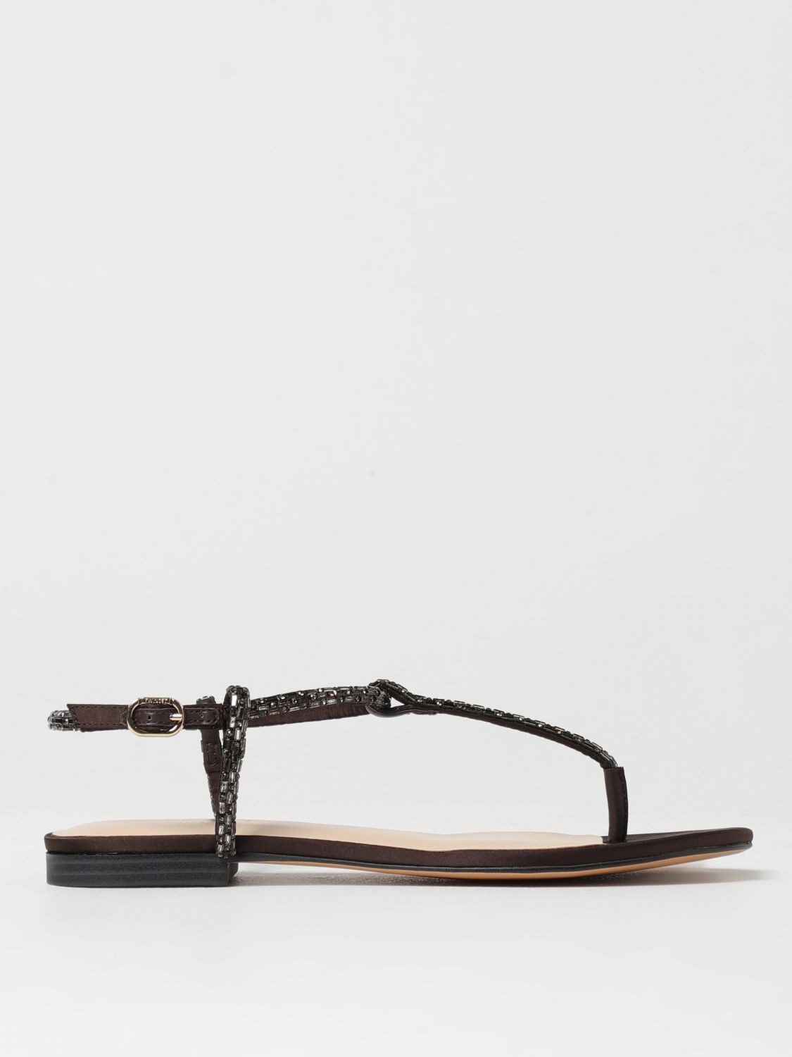 Twinset Flat Sandals  Woman Color Brown