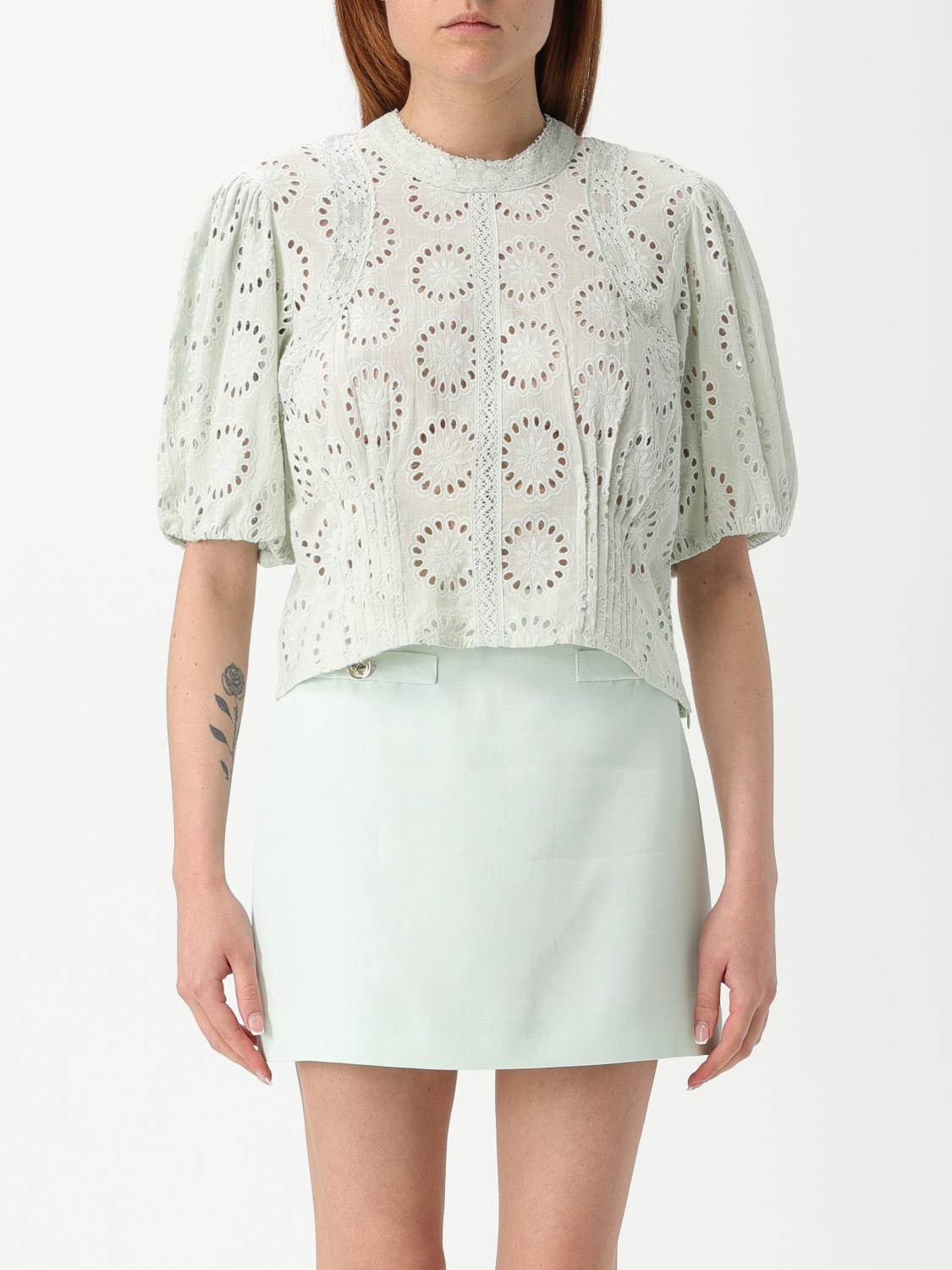 Twinset Twin-set Water Green Cotton Clothing Shirts