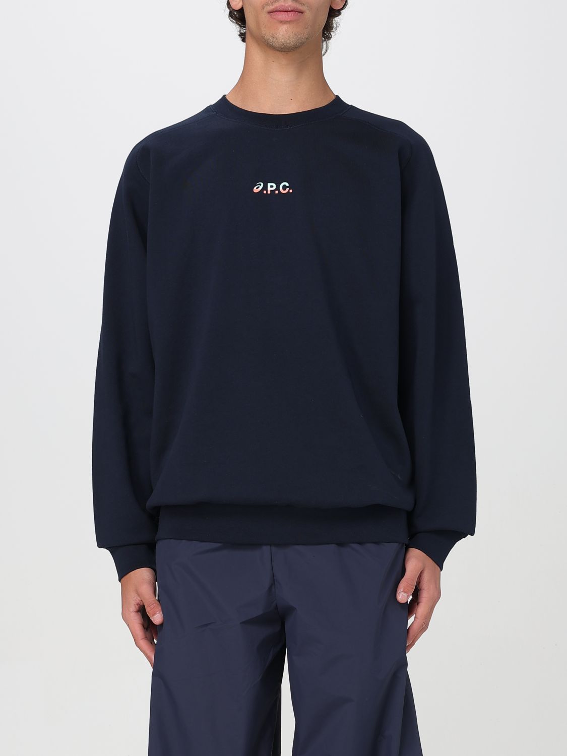 Apc Midnight Blue Stretch Cotton A.p.c. X Asics Lake Sweatshirt