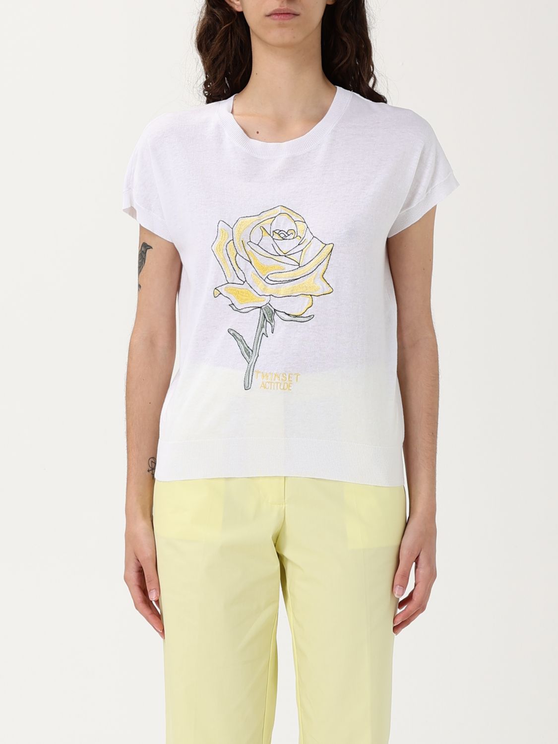 Twinset Actitude T-shirt  Woman Color White In White