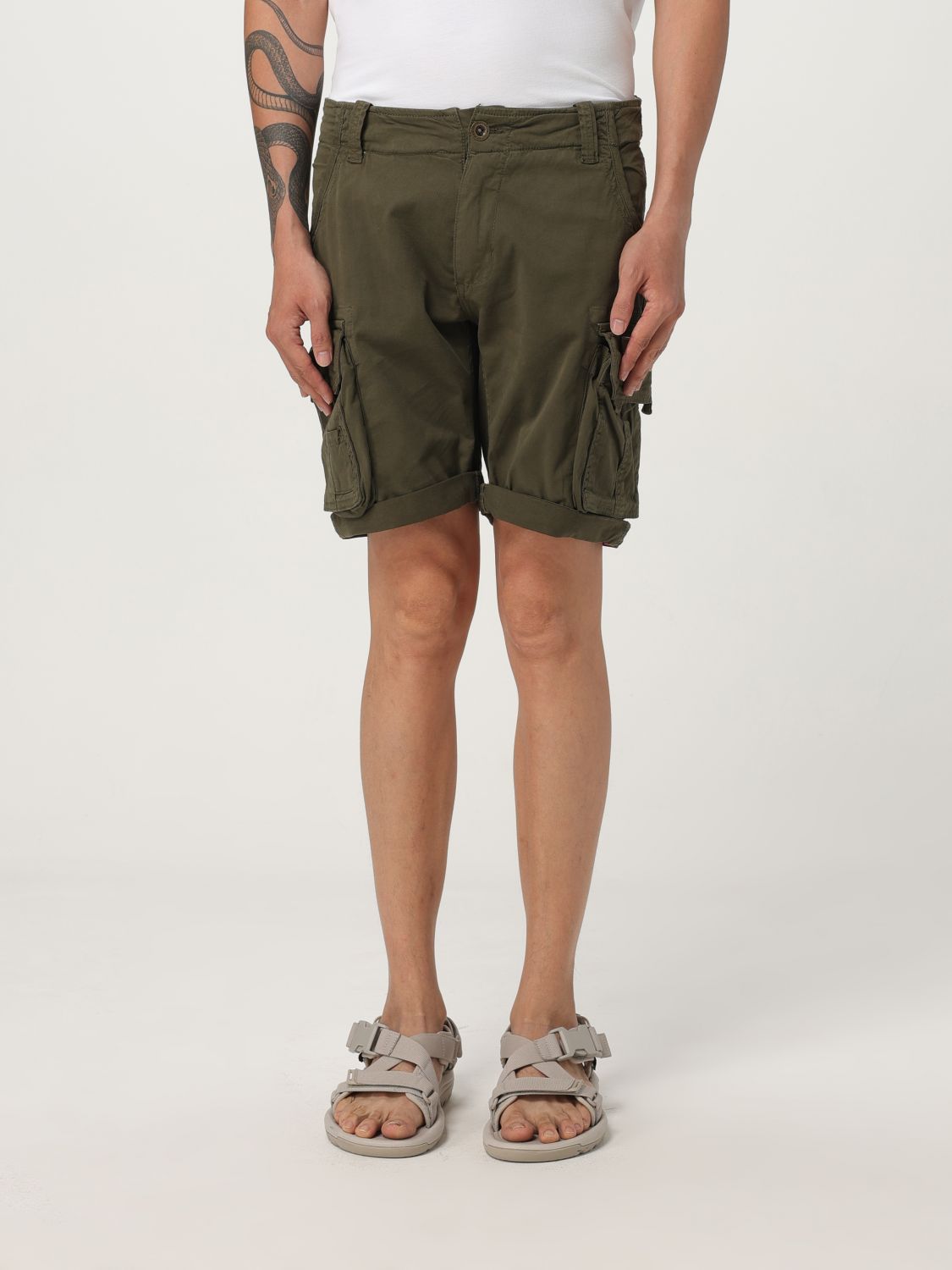 Alpha Industries Short  Men Color Green
