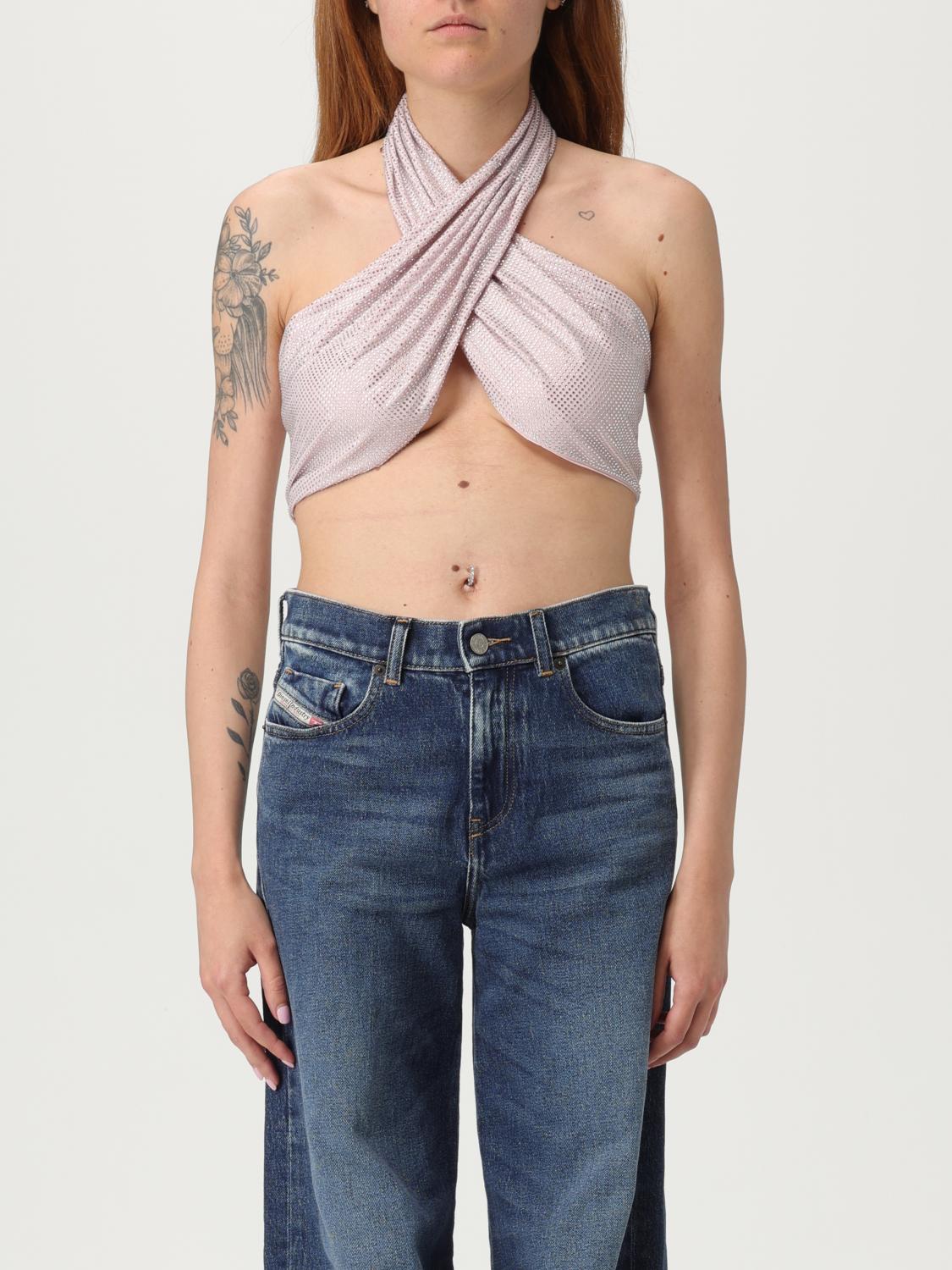 Twenty Four Haitch Top Twenty Fourhaitch Woman Color Blush Pink In Gray