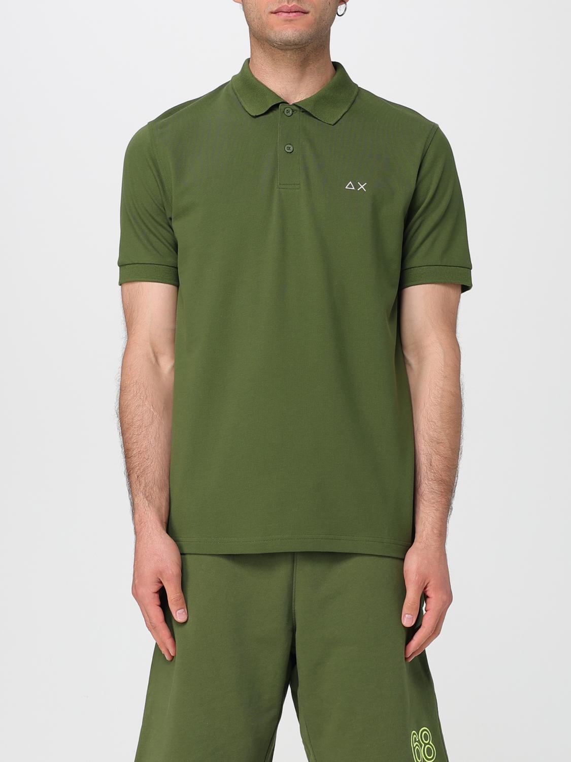 Sun68 Embroidered-logo Polo Shirt In Green