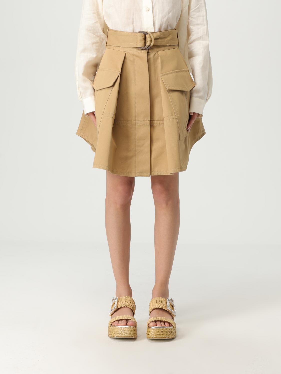 Zimmermann High-waisted A-line Skirt Belted Waist