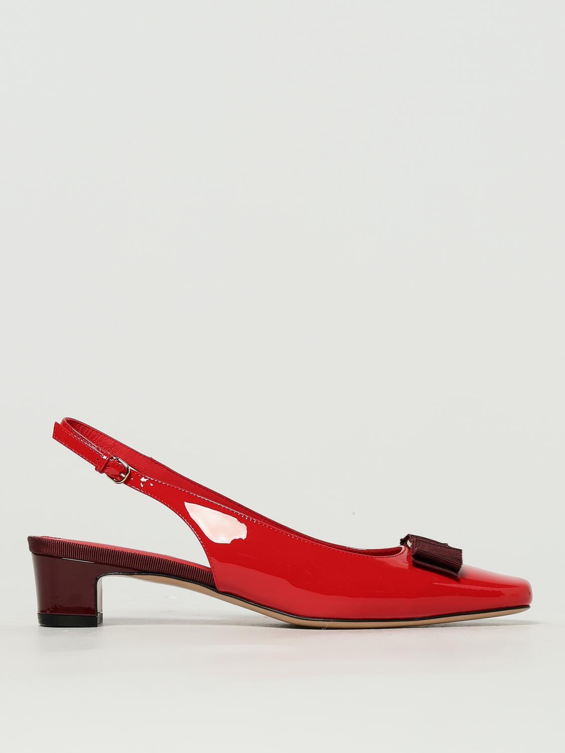 Ferragamo Rivada 30 Patent Leather Slingback Pumps