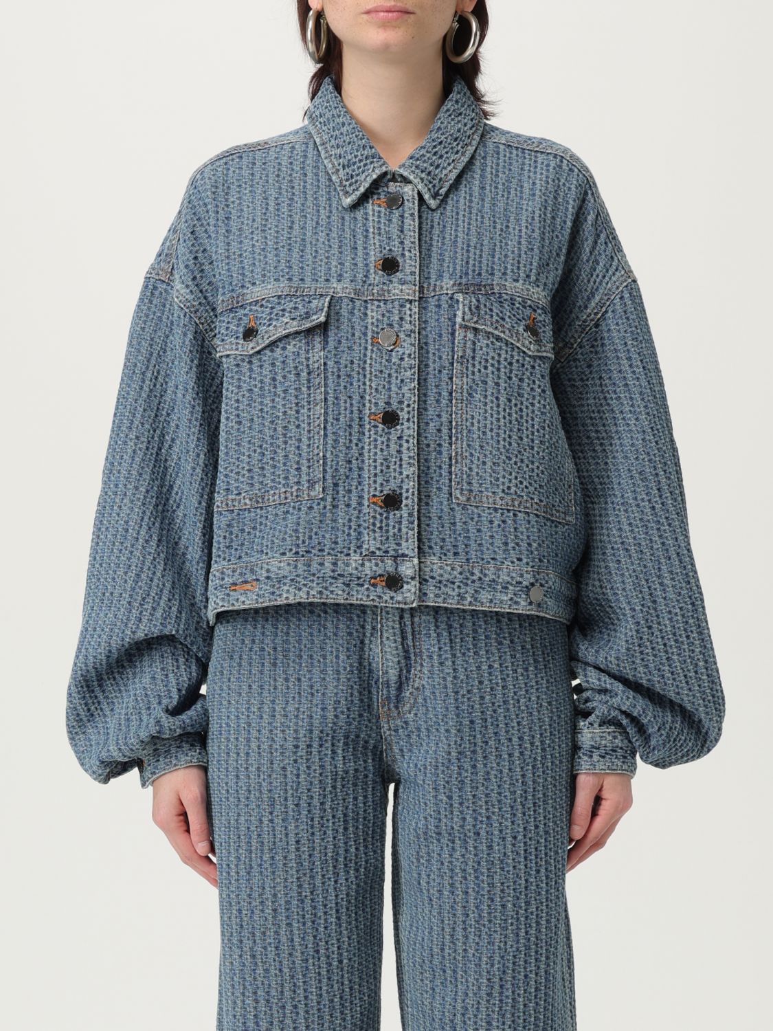 Daily Paper Jacke Damen Farbe Blau