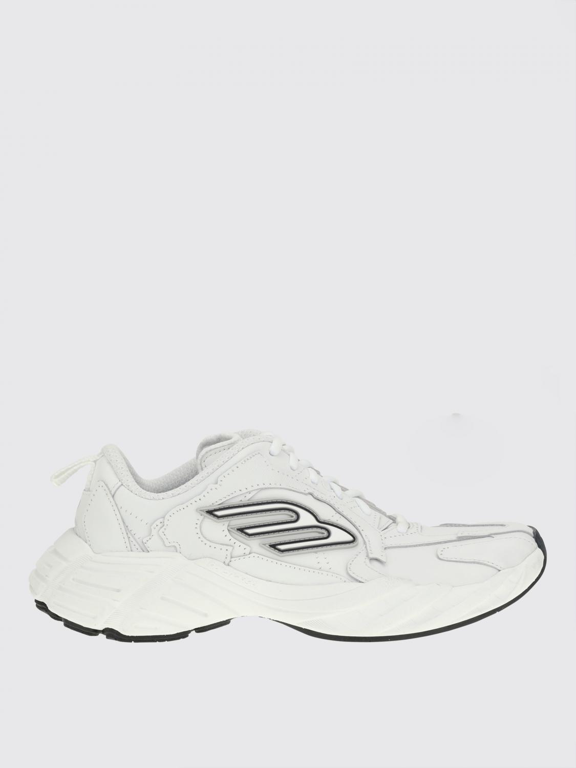 Balenciaga White Cowskin And Polyester Monday Shoe Sneakers In White