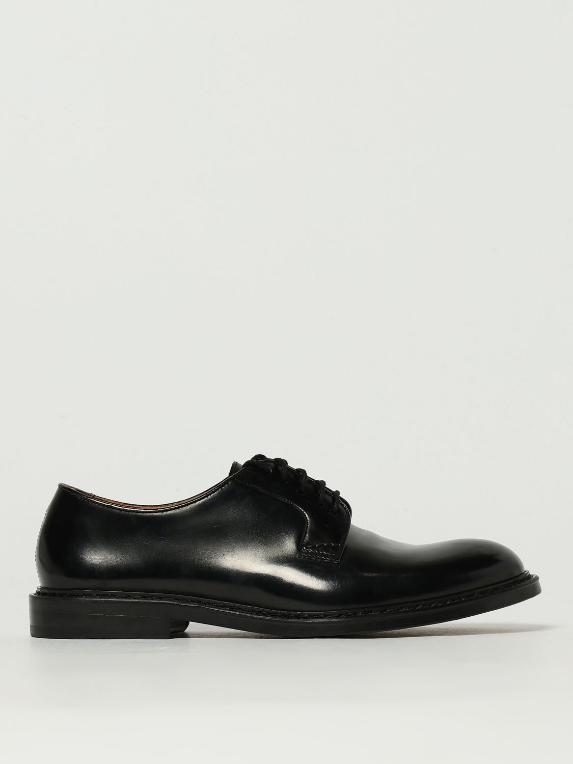 Doucal's Derby Lace-ups In Dark Brown Leather