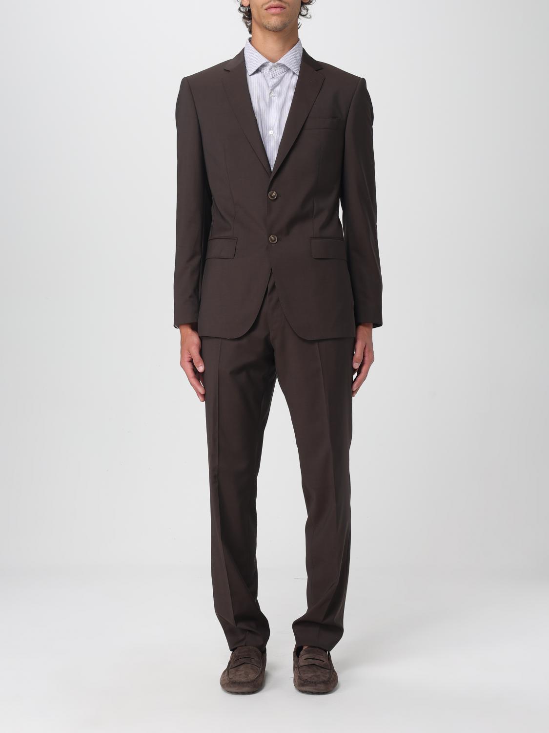 Hugo Boss Suit Boss Men Color Brown In Brown