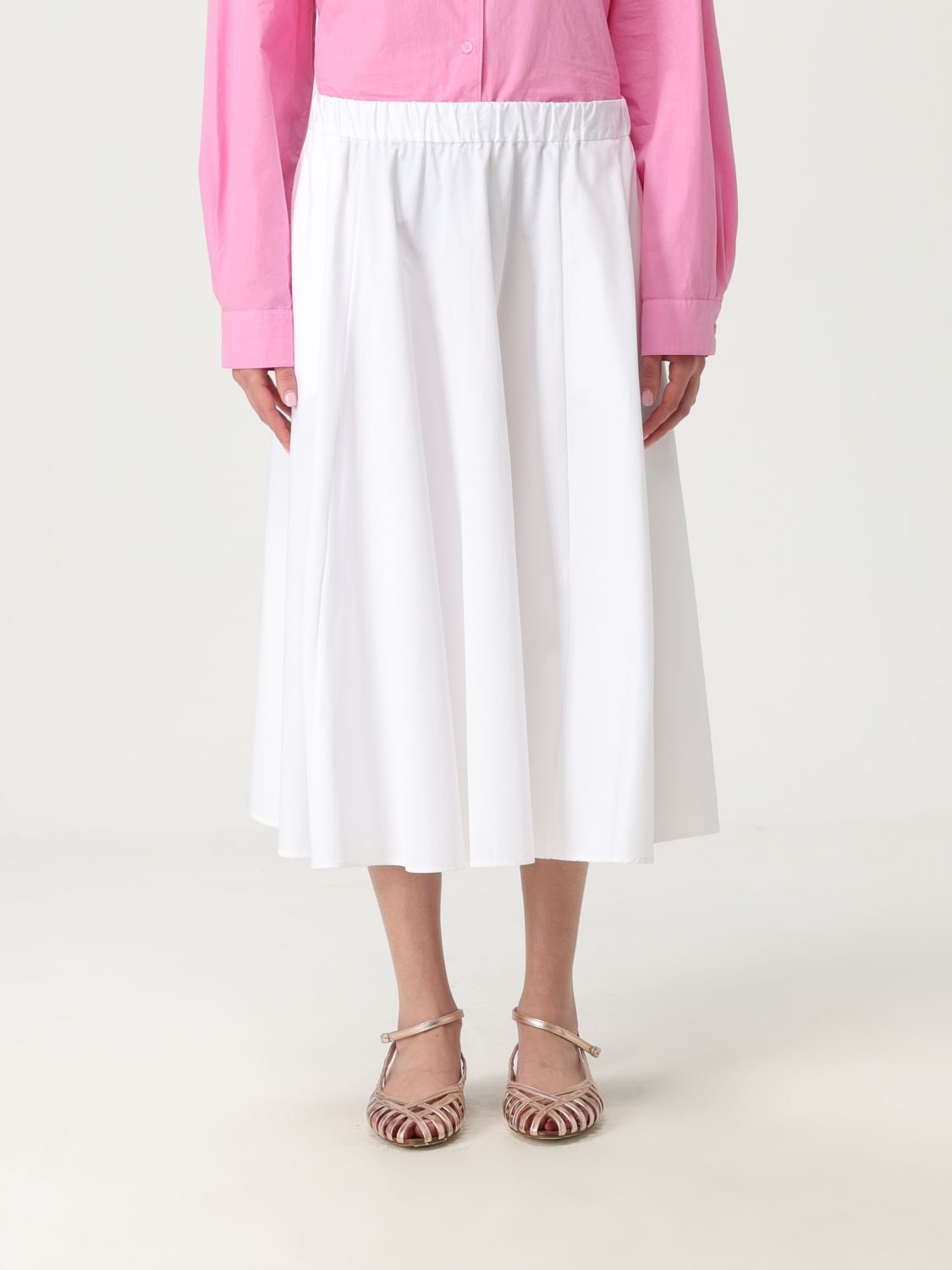 Aspesi Cotton Poplin Midi Skirt