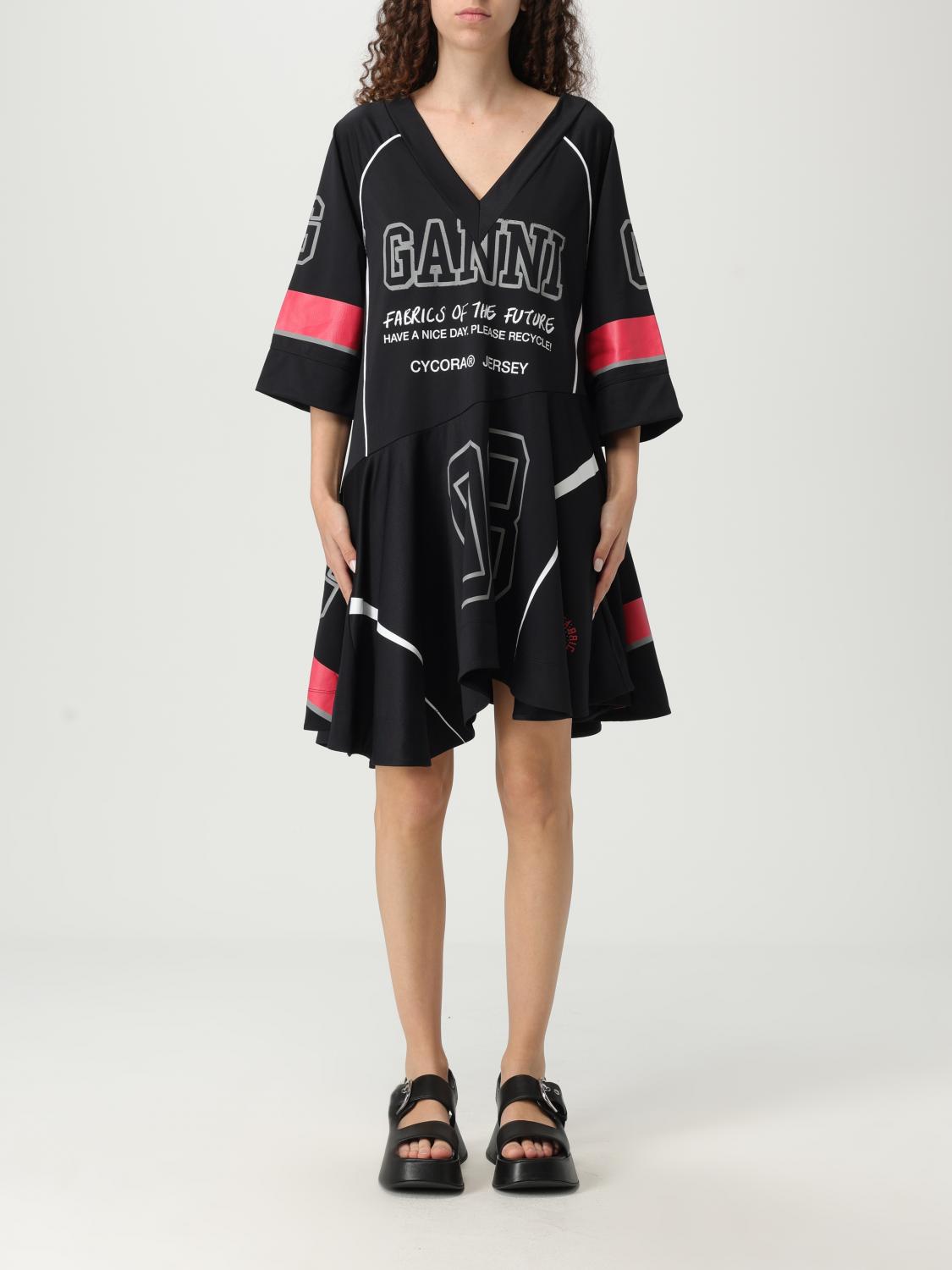 Ganni Future Mesh Oversized Mini Dress