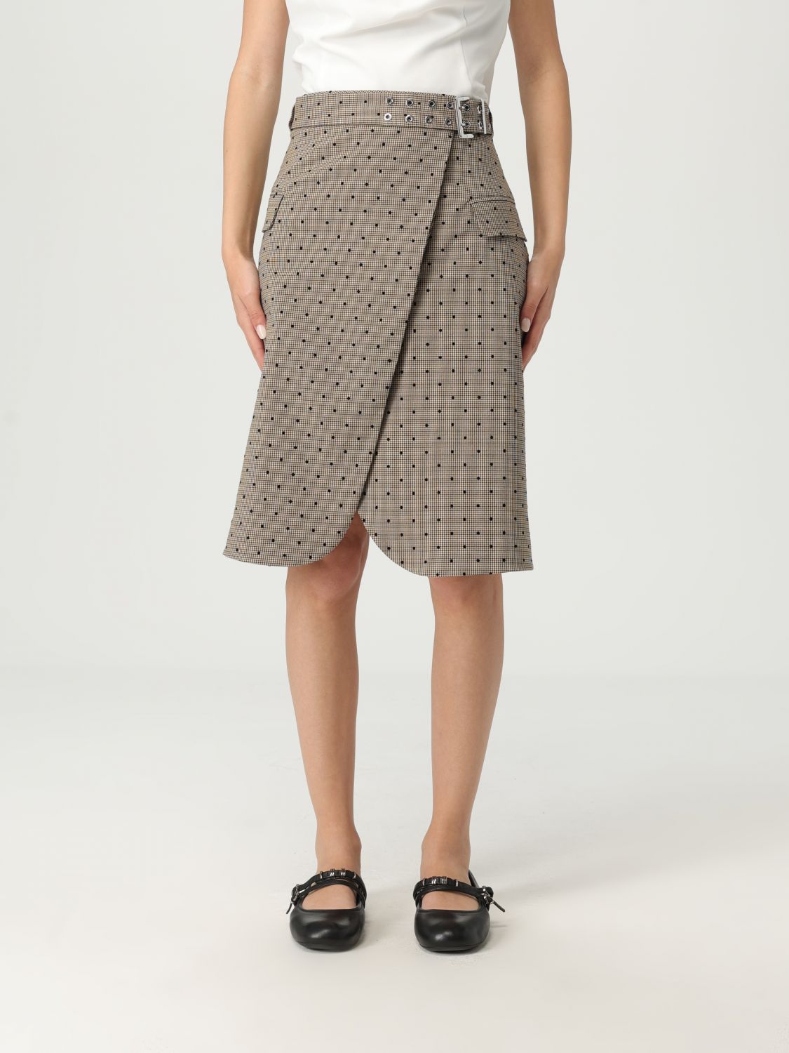 Ganni Polka Dot-print Skirt