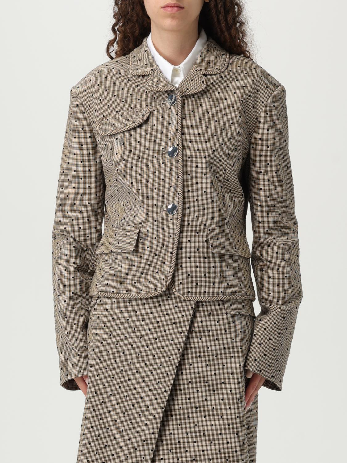 Ganni Fitted Jacket With Classic Collar