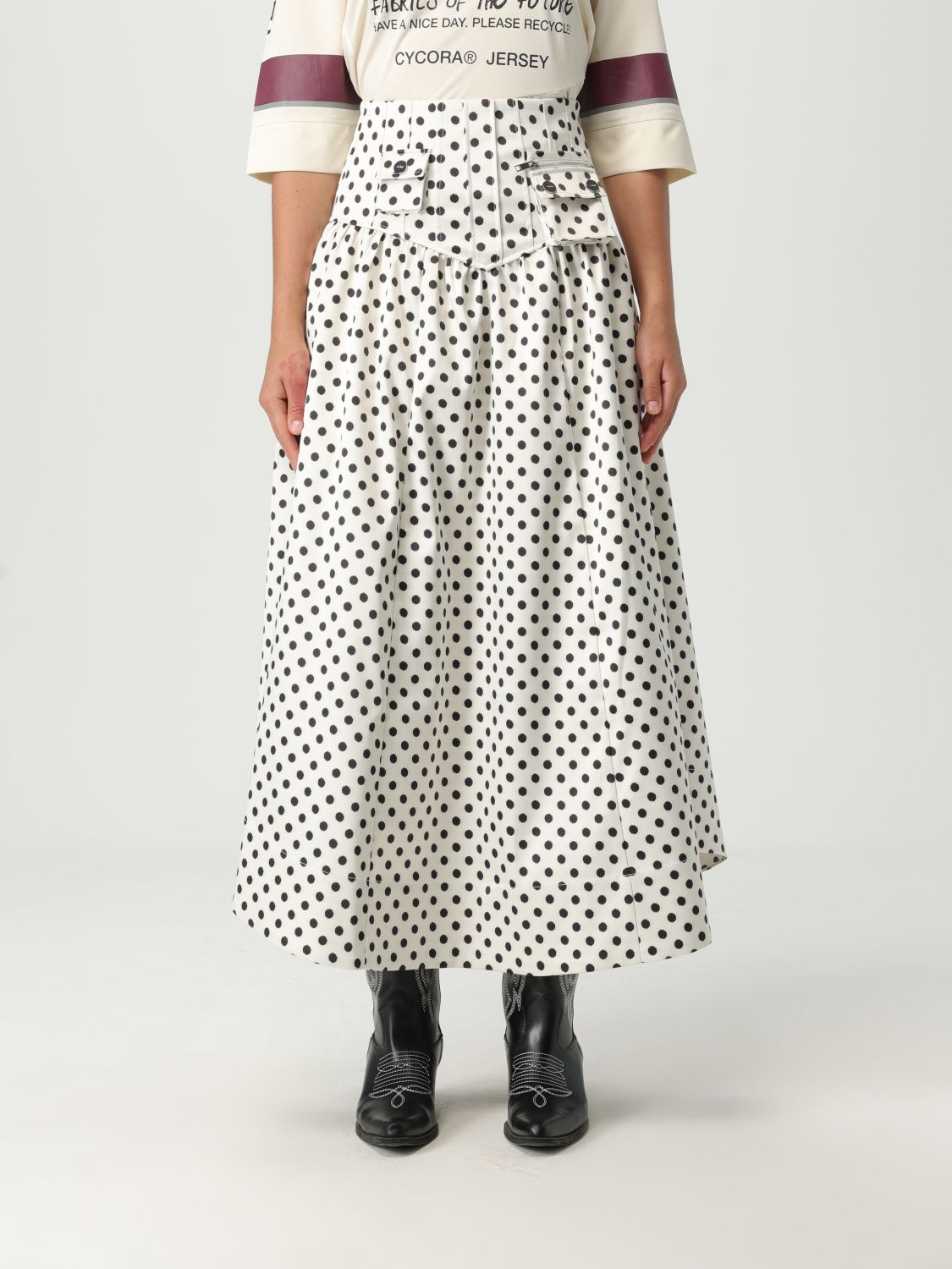 Ganni Abito  Donna Coloure Bianco