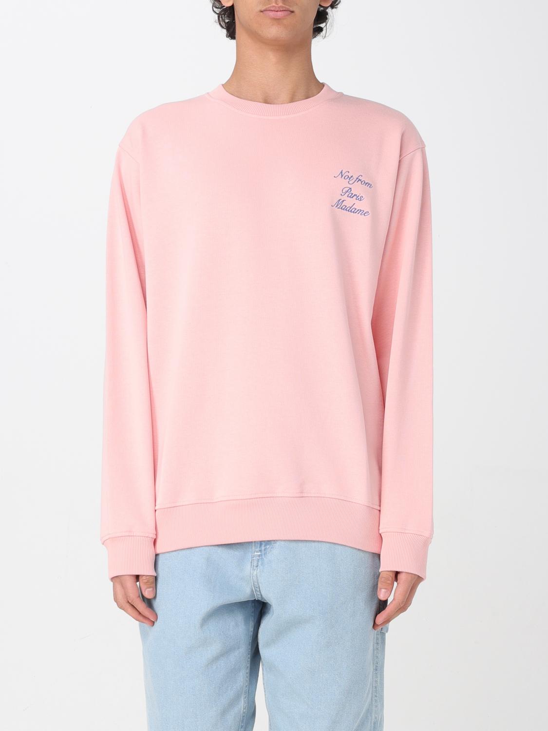 Drôle De Monsieur Cursive Slogan Embroidered Crew Neck Sweater