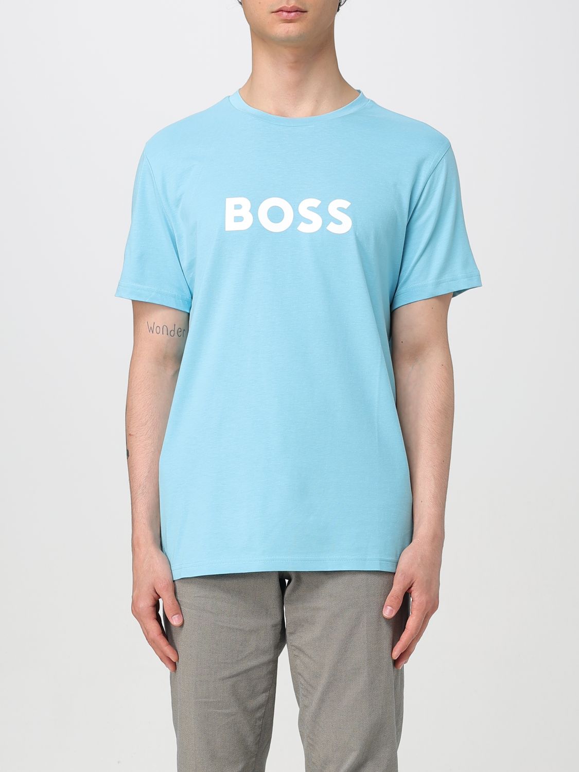 Hugo Boss Boss Logo-printed Cotton T-shirt In Multi